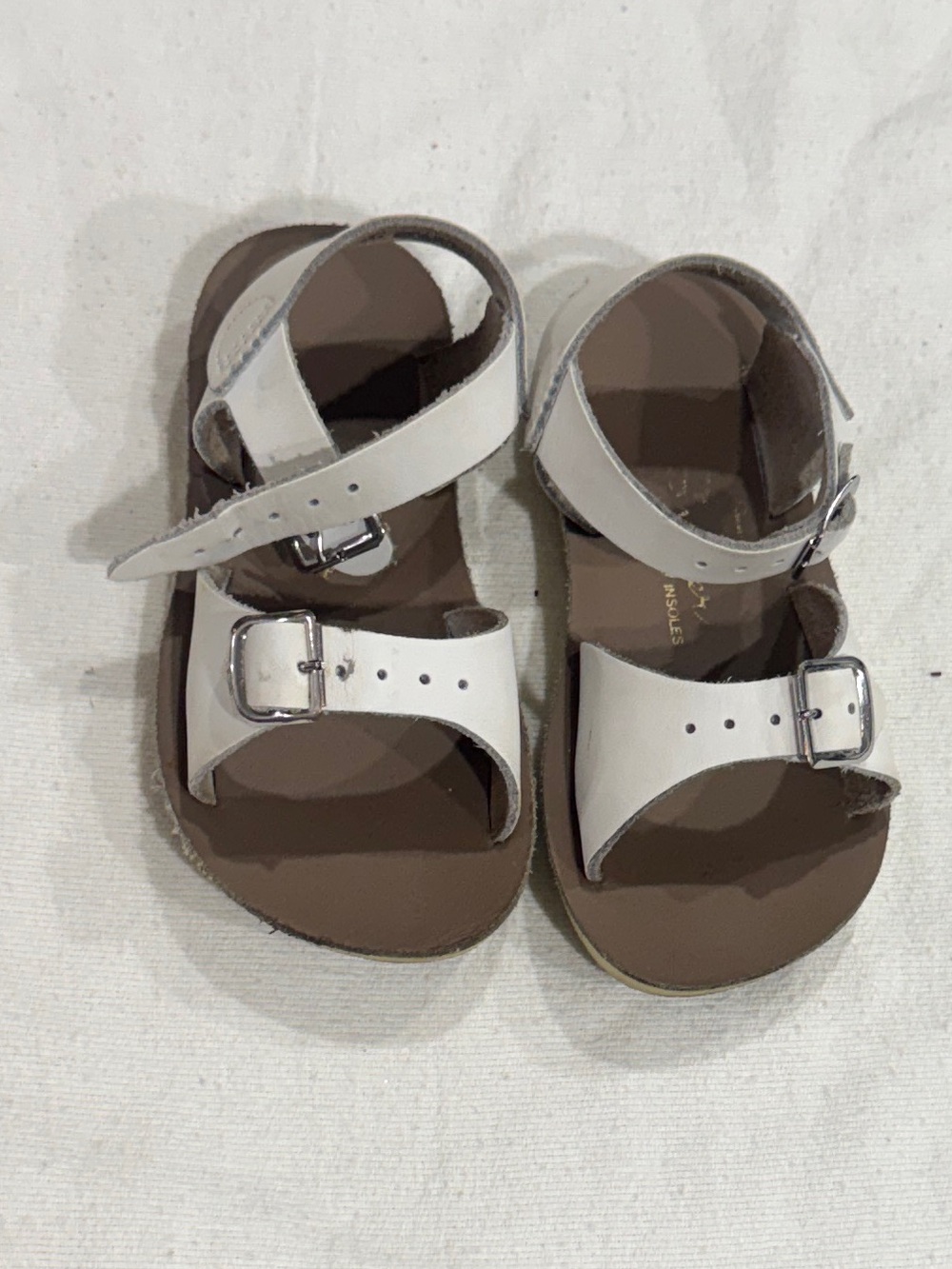 Sun-San Surfer Toddler White Buckle Strap Sandals